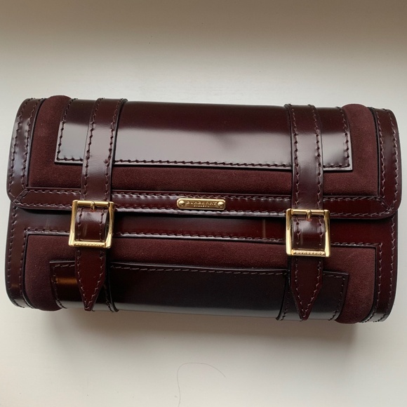 Burberry Clutch Handbag with optional Shoulder Strap Leather & Suede - Picture 2 of 7